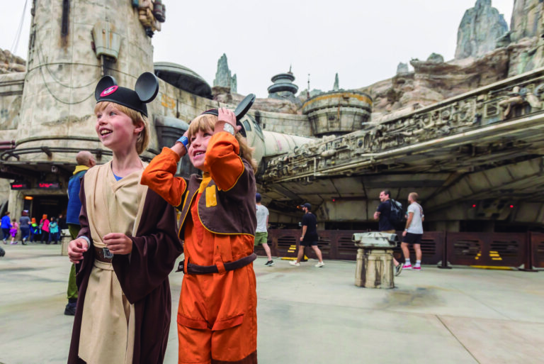 Star Wars: Galaxy’s Edge at Disneyland Park in Anaheim, California and at Disney’s Hollywood Studios in Lake Buena Vista, Florida, transports guests to Black Spire Outpost, a village on the planet of Batuu. (Joshua Sudock/Disney Parks)